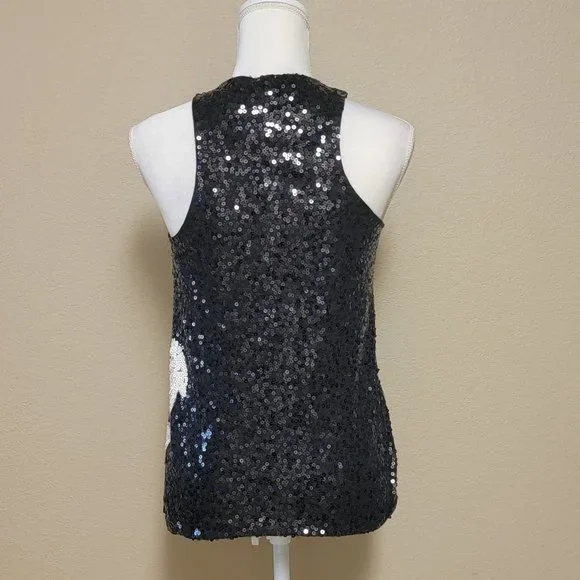 J. Crew Sequin Anchor Nautical Racerback Tank Top - Picture 5 of 14